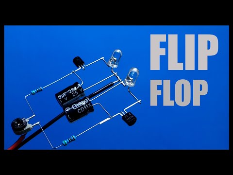 FLIP FLOP LED Flasher Signal With Transistor BC547 NPN | LED , POT & RESISTOR