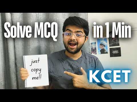 Secret strategy to solve MCQs in 1 min KCET 2025