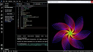 Python Turtle Graphics Animation - Amazing Flower