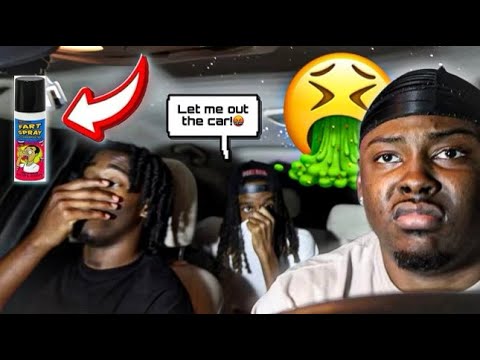 FART SPRAY PRANK  I TRAPPED THEM IN THE CAR #fartspray