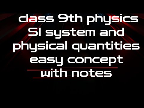 class 9th SI system and physical quantities