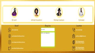 web page web design responsive web page simple web site footer section