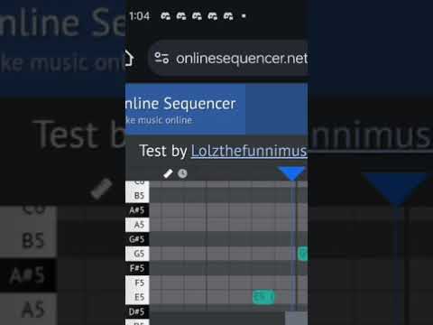 Test sequence tune thingy I made yay (made in Online Sequencer) #shorts #youtube #yt #fyp #foryou