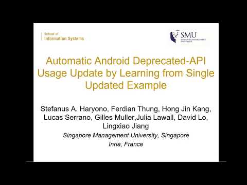 ICPC 2020 - Automatic Android Deprecated-API Usage Update by Learning from Single Updated Example