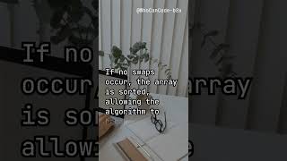 Optimizing Bubble Sort  Reducing Time Complexity in Best Case Scenarios #developer #coding