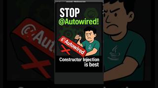 Stop using @Autowired Use constructor injection instead#Spring #JavaDeveloper#shorts