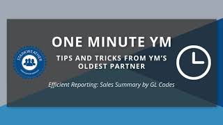 Efficient Reporting: Sales Summary by GL Codes