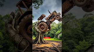 Travel Exploring | Abandoned Tractor | Mysterious Jungle | #shorts #trending #part41