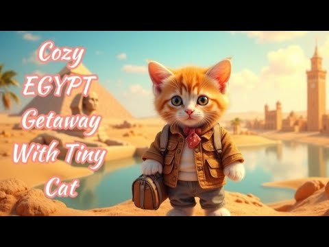 🔥You Won’t Believe This Cat’s Trip in Egypt – Visiting Pyramids & the Nile!Tiny Cat In Egypt!🐱