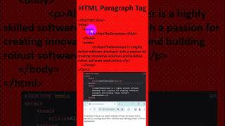 What is Paragraph Tag in HTML ? #kaashivinfotechreviews #kaashivreviews #kaashiv #alan #paragraphtag