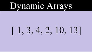 Dynamic Arrays Theory | Data structures and Algorithms