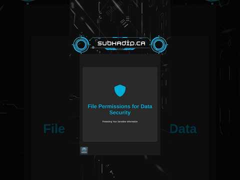 File Permissions for Data Security