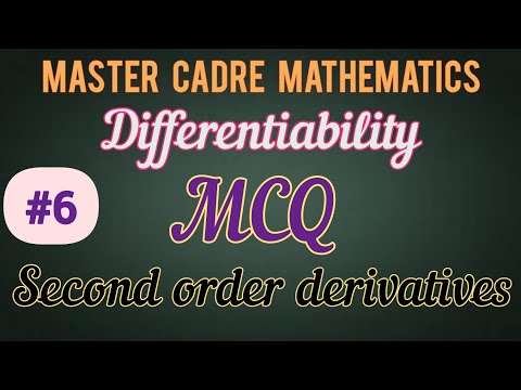 Master cadre mathematics (Punjab) differentiability second  order derivatives MCQ Lecture-6