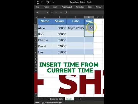 MS Excel Shortcut keys for Data Entry and Insert | #exceltips #exceltricks #shorts #excelshortcuts