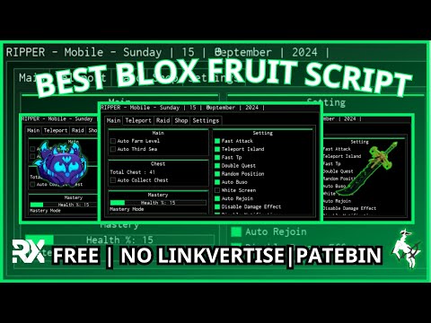 [RIPPER HUB] BLOX FRUITS – AUTO FARM | MASTERY FARM | SEA EVENT | SIMPLE RAID (NO KEY) NEW 2024