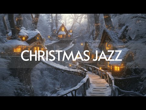 4K Hidden Christmas Village 🎄 Jazz Music & Enchanting Forest Ambience