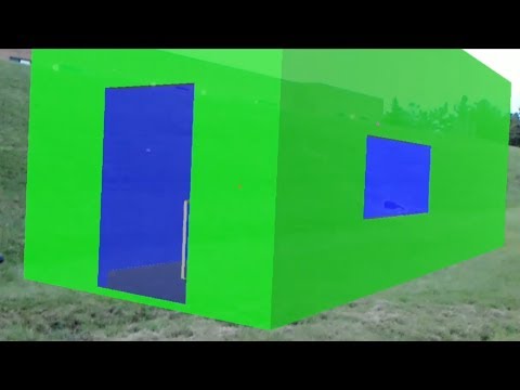 HoloLens : First Outdoor AR Spatial Authoring Test - Creating Tiny House with Basement