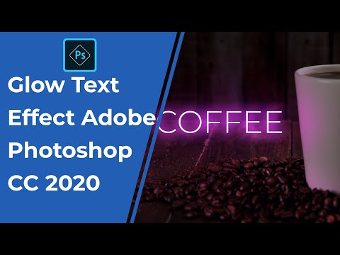 Glow text effect in Adobe Photoshop CC 2020