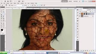 Crack Peel Face Technique  from Photoshop Tutorial in Telugu  - Telugu Tech Tutorials