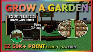 GROW A GARDEN Script Pastebin 2025 AUTO SUMMER EVENT POINT, BEST TOP, NO KEY (EZ 50K POINT)☀️🍏