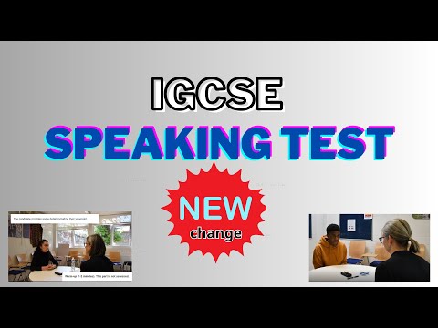 IGCSE Speaking test: English as a Second Language for 2024