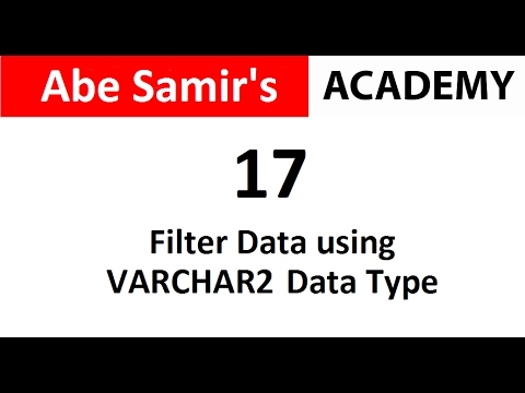 Filter Data Using VARCHAR2 Data Type