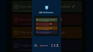 CSS Notifications #webdev #css3 #htmlcss