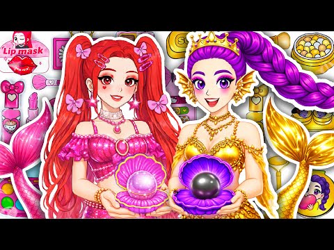 Paper DIY💖Unboxing KPop Demon Hunters RUMI MIRA Glow Up Into Mermaid Makeup +Fashion Blind Bag |Tana