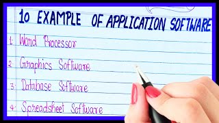 10 Example of application software/application software example/what is application software