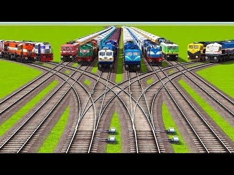 TEN HIGHER SPEED TRAINS SLOWLY RUNNING ON DIFFERENT RAILROAD TRACKS|🔺 Train simulator|Railworks 2025