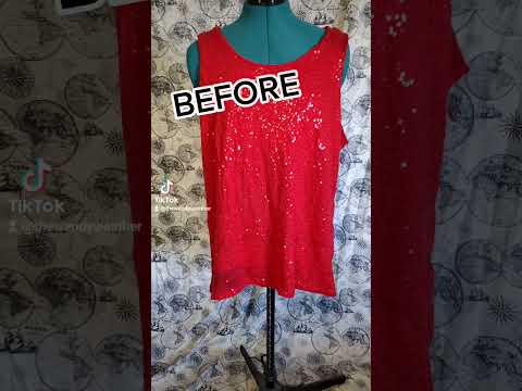 SEWING FLIP! Tank top to Babydoll Dress. #sewing #crafts #DIY #sewinghacks #thrifting #thrifthaul