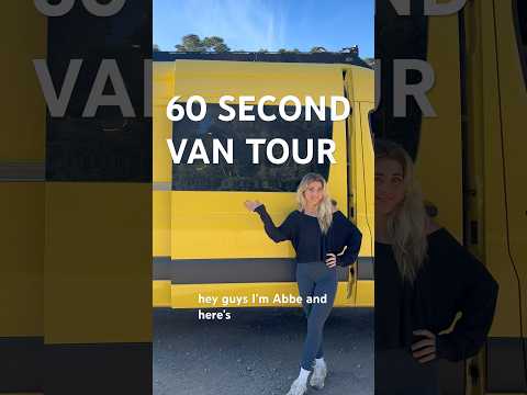 60 second van tour of Luna 🌕 #vantour #vanlife #camper