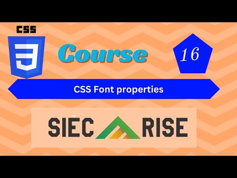 CSS Font Tutorial in Hindi / Urdu