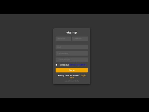 SignUp Form Using HTML & CSS🤩