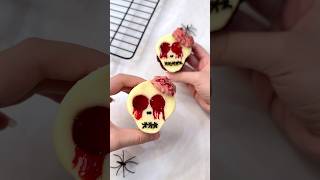 Spooky skull shaped cupcakes💀🧠 #shorts #cupcacup #halloween #spookyseason