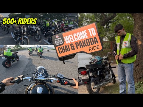 RIDING WITH 500+ BIKERS | INDIAN BIKE WEEK | CHAI & PAKODA RIDE 2025