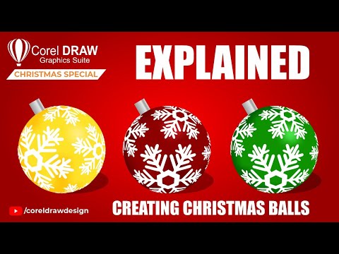 Coreldraw Christmas Ball Easily Explained (Mesh+Fish Eye) Coreldraw for Beginners