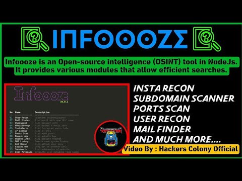 Infoooze Information Gathering Tool for Cyber Security