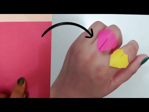 Diy easy paper ring 💍 / paper craft / Hoor art and craft