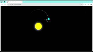 Sun, Moon and Earth animatio in html and css