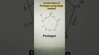Construction of Pentagon using Angle method || easy trick#viral#shorts
