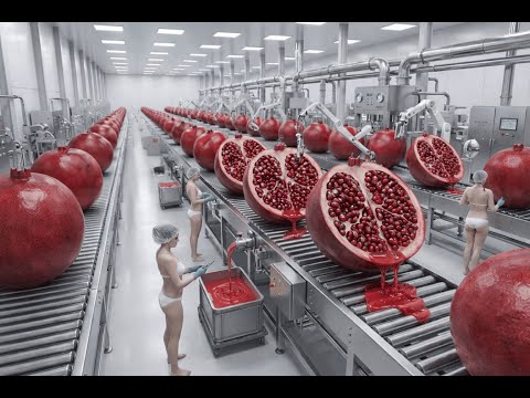 Inside a Modern Pomegranate Factory: From Raw Pomegranates to Bottled Premium Juice (Full Process)