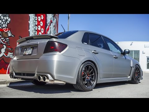 Wrapped up this Subaru Sti in 3M Brushed Titanium vinyl - Vehicle Vinyl Wraps Near Me