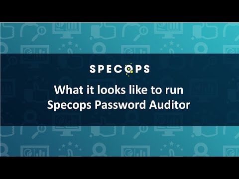 What it looks like to run Specops Password Auditor