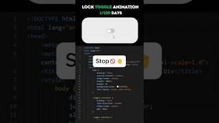 Day 001 - 🤯CSS Lock Toggle Animation #funcoding