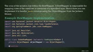 Unlocking the Power of jsonb in PostgreSQL: Using JDBCTemplate and RowMapper