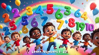 Learn Numbers 1–20 | Fun Counting Song for Kids | Preschool Learning | Noida Toon