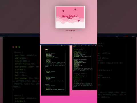 Happy valentine's day 💘 card in html CSS #code #song #css #css3 #html #valintineday