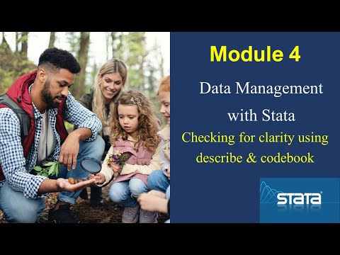 How to use describe and codebook commands in #Stata to check for data clarity
