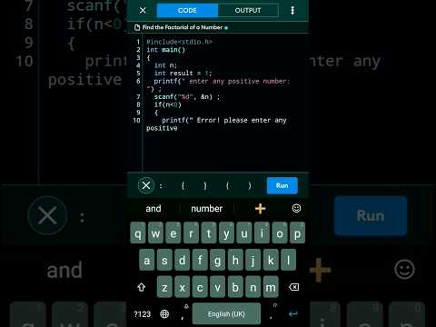 #6 Factorial of given number in c language#coding #factorial #job #interviewquestions #coderlife